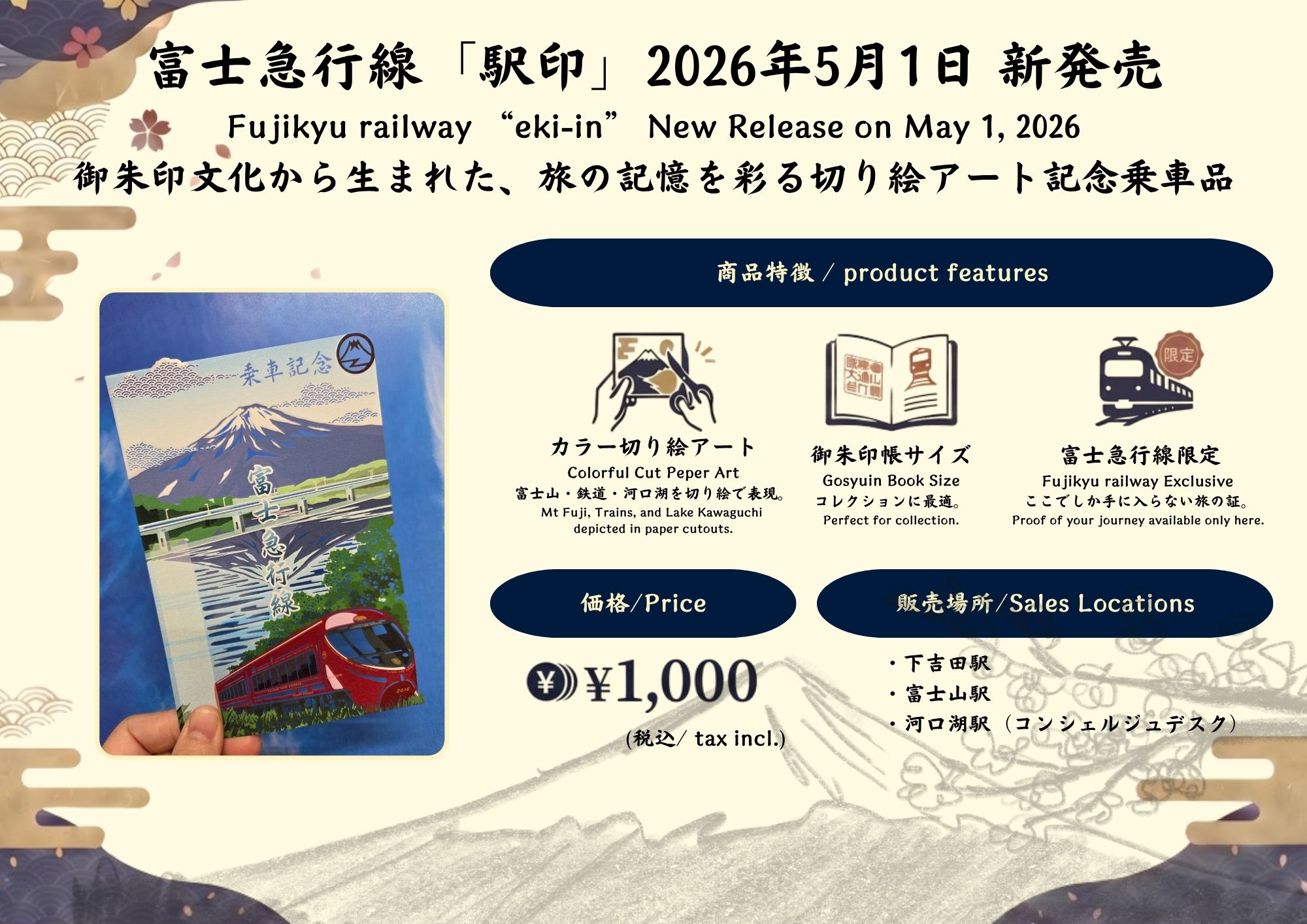【新商品発売！！】富士急行線「駅印」の発売について