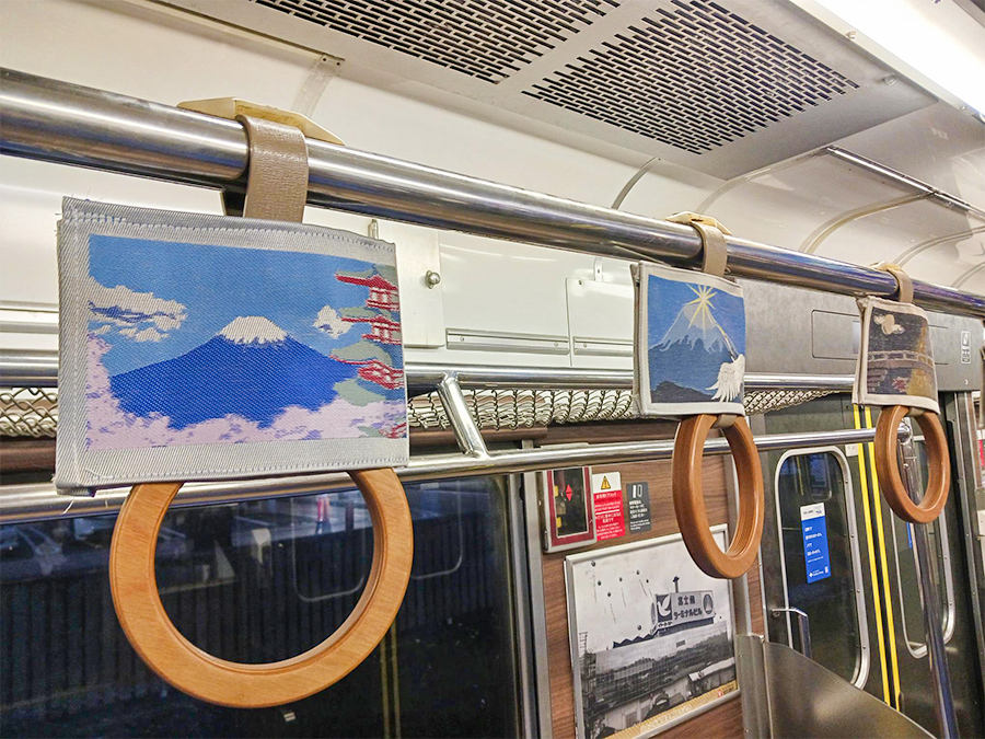 沿線の都留高校生が企画・デザインした「郡内テキスタイル列車」運行開始